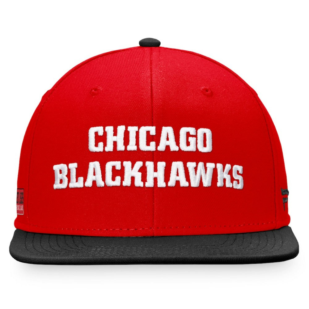 Chicago Blackhawks Fanatics Iconic Color Blocked Snapback Hat