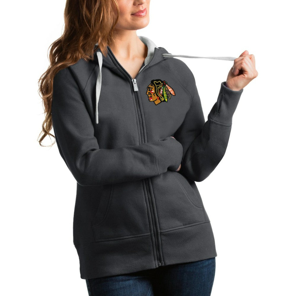 Chicago Blackhawks Antigua Women's Victory Full-Zip Hoodie