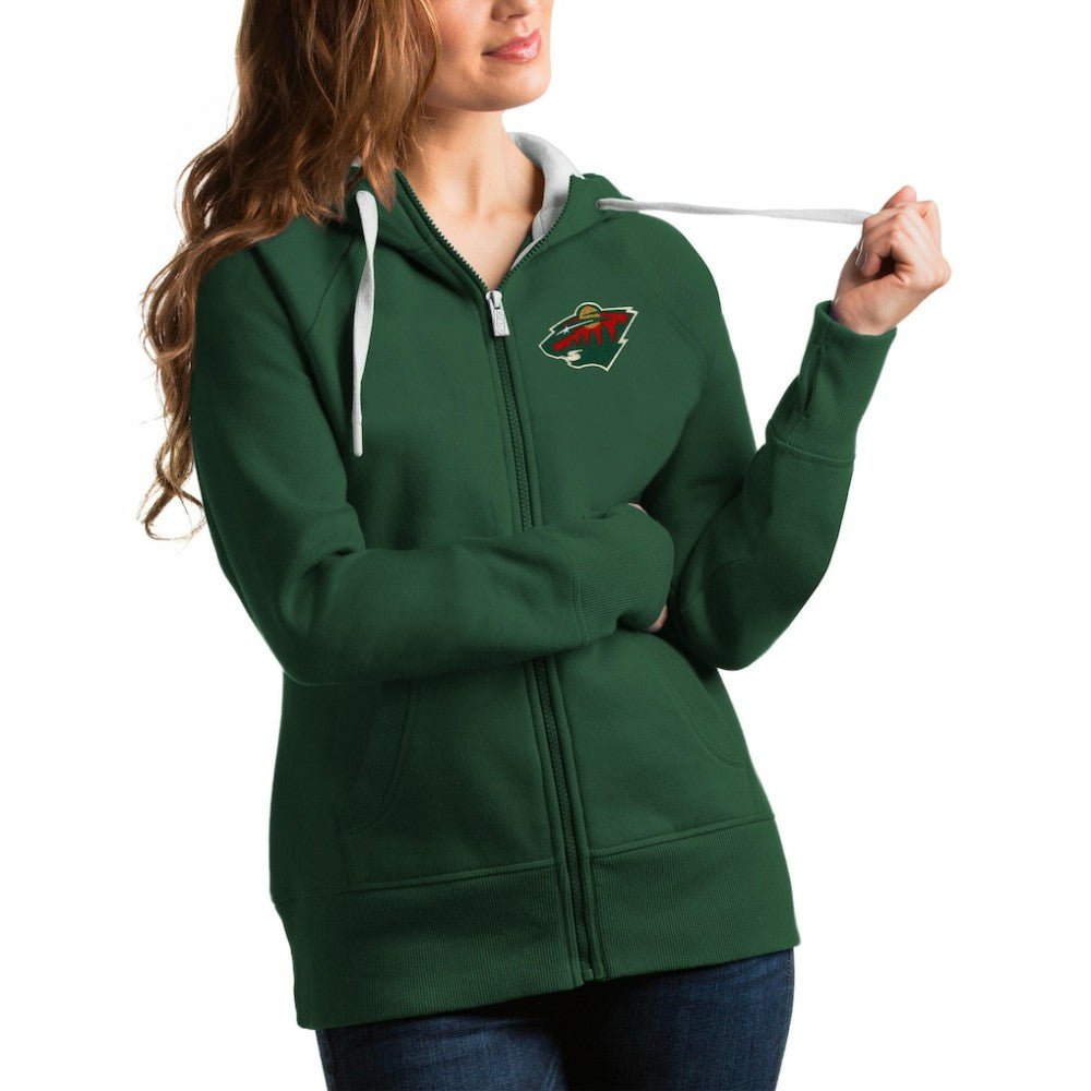 Minnesota Wild Antigua Women's Victory Full-Zip Hoodie
