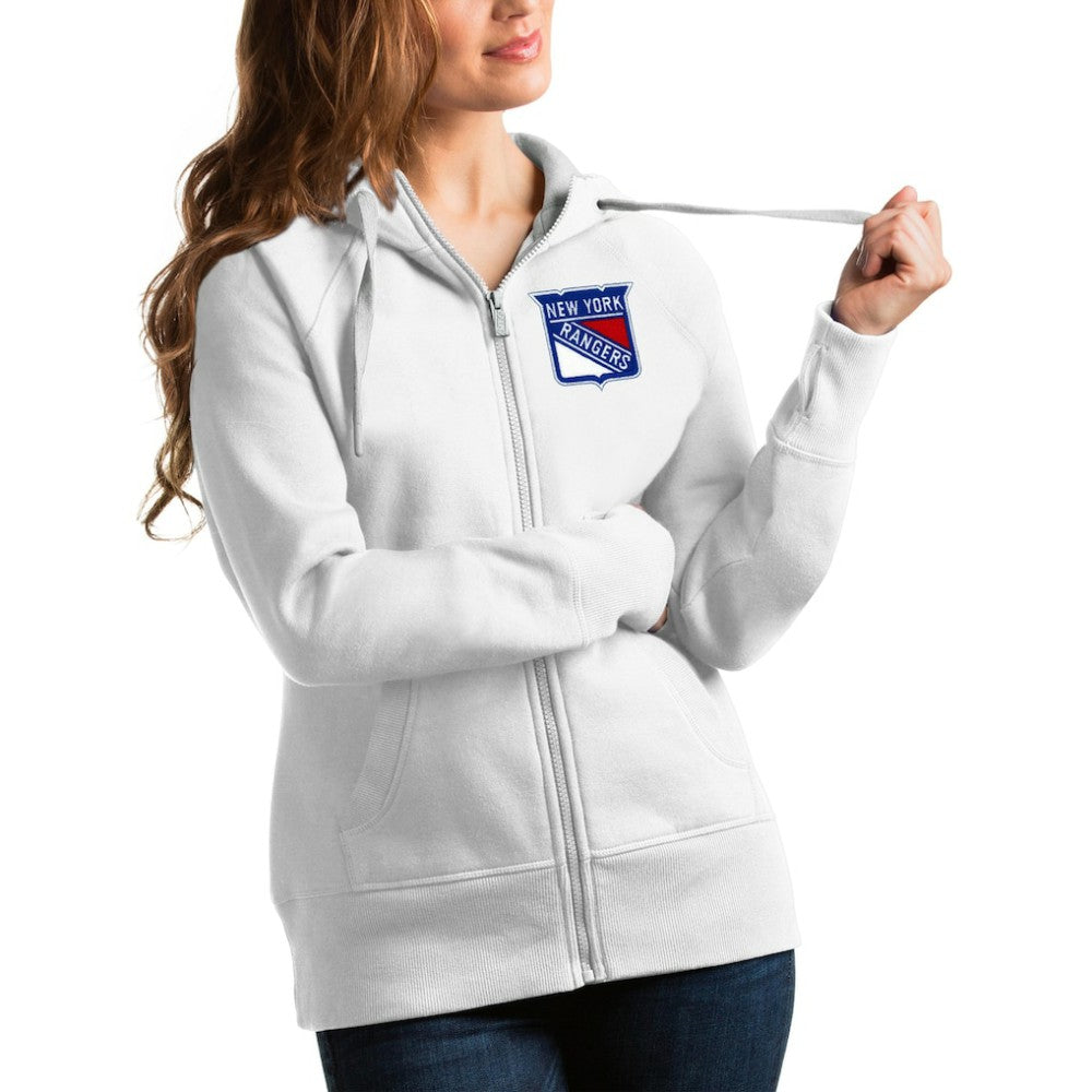 New York Rangers Antigua Women's Victory Full-Zip Hoodie