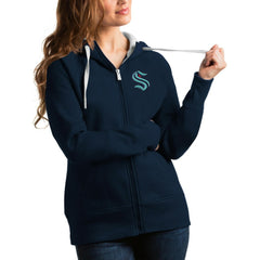 Seattle Kraken Antigua Women's Victory Full-Zip Hoodie