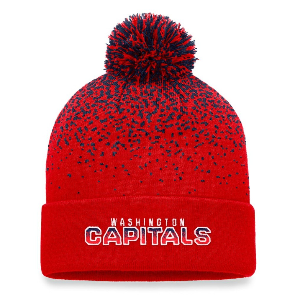 Washington Capitals Fanatics Iconic Gradient Cuffed Knit Hat with Pom