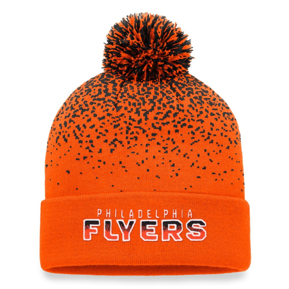 Philadelphia Flyers Fanatics Iconic Gradient Cuffed Knit Hat with Pom