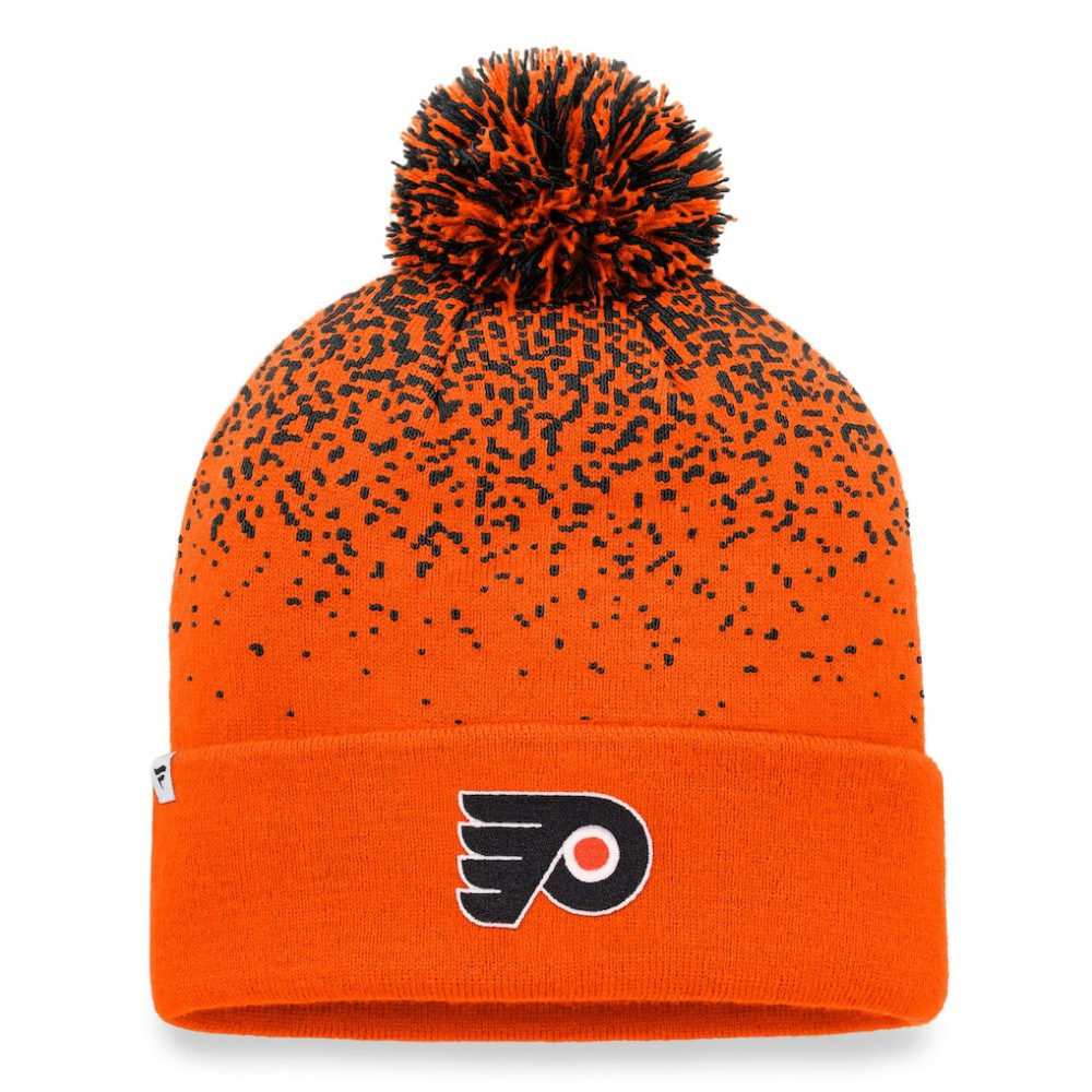 Philadelphia Flyers Fanatics Iconic Gradient Cuffed Knit Hat with Pom