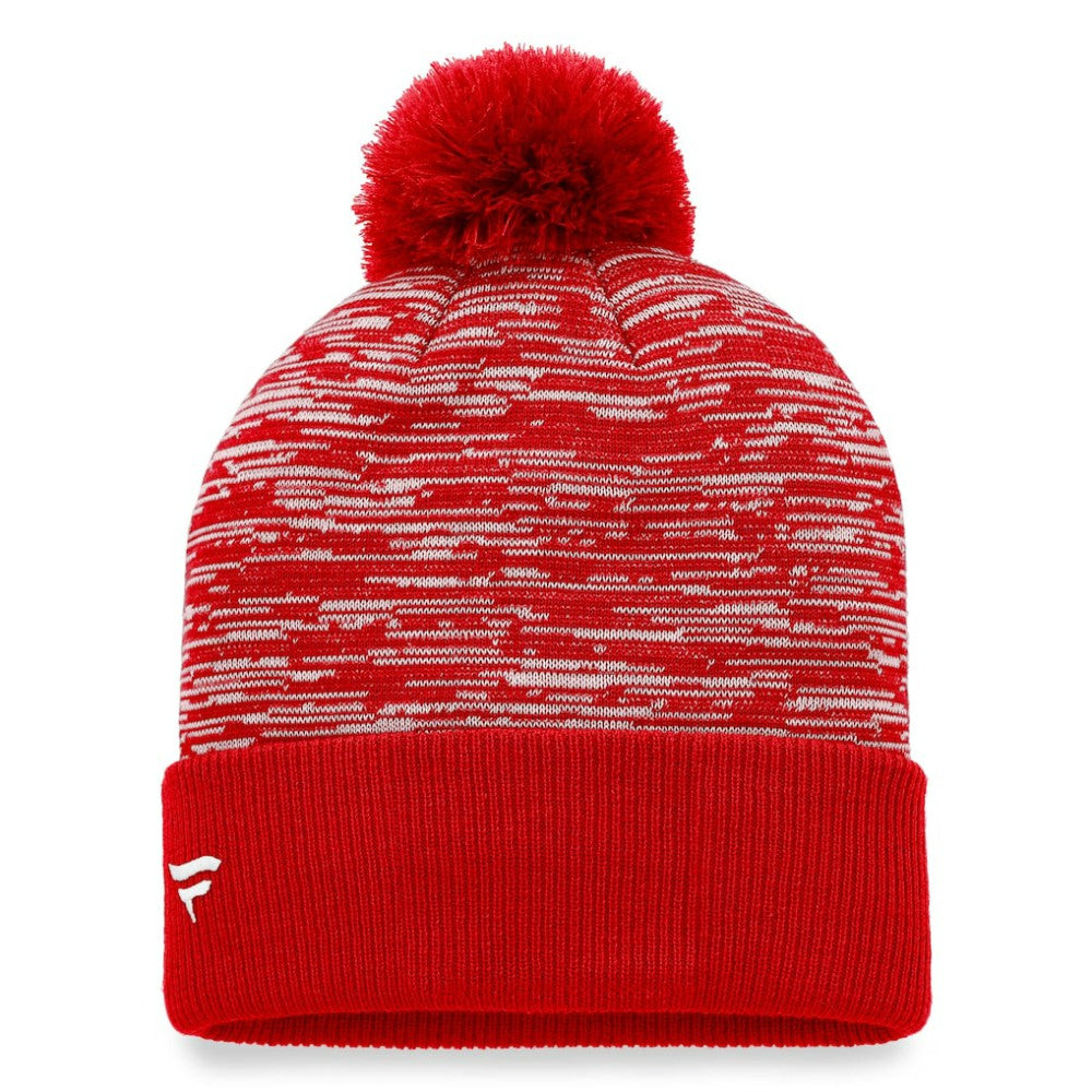 Chicago Blackhawks Fanatics Defender Cuffed Knit Hat with Pom