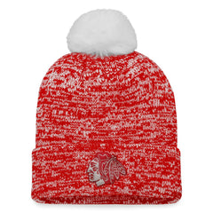 Chicago Blackhawks Fanatics Women's Glimmer Cuffed Knit Hat with Pom