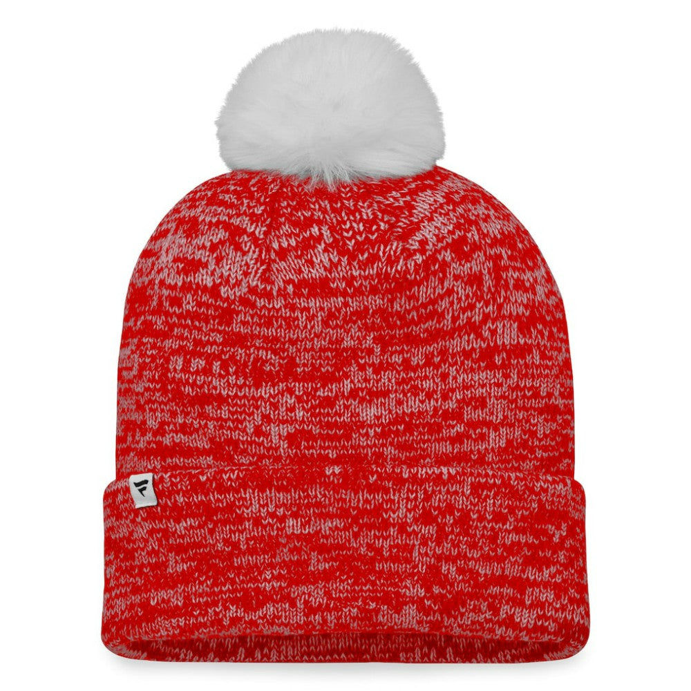 Calgary Flames Fanatics Women's Glimmer Cuffed Knit Hat with Pom