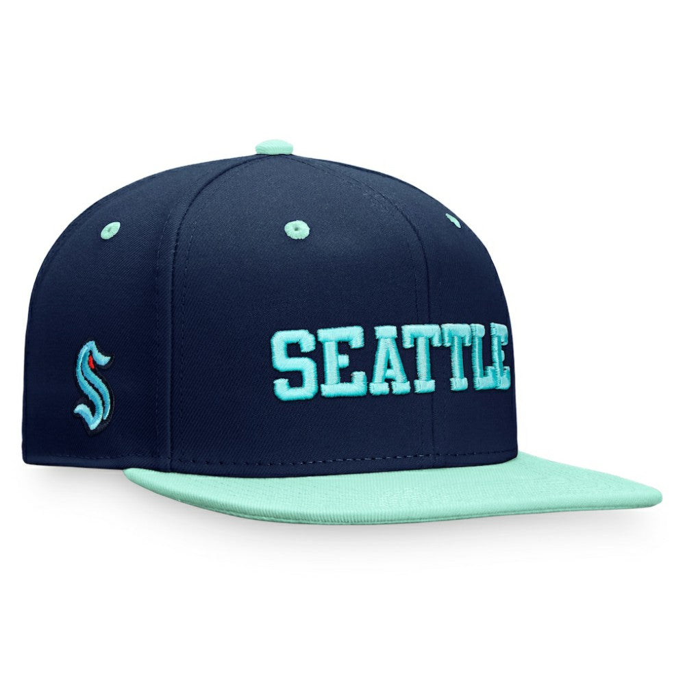 Seattle Kraken Fanatics Heritage City Two-Tone Snapback Hat