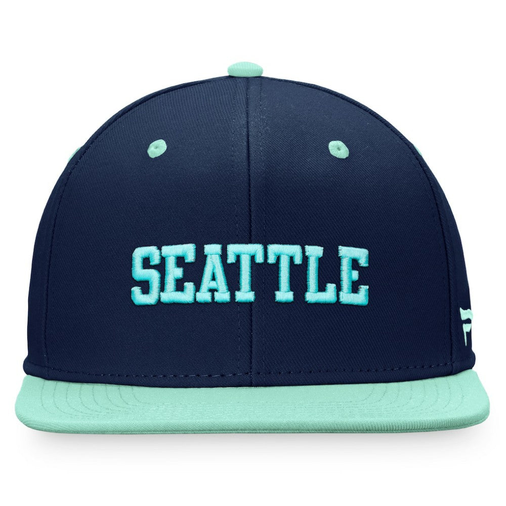 Seattle Kraken Fanatics Heritage City Two-Tone Snapback Hat