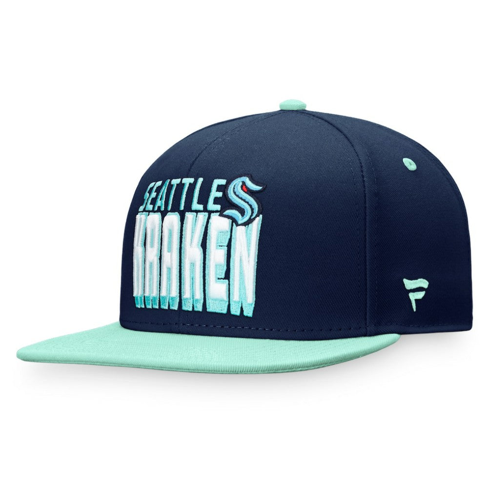 Seattle Kraken Fanatics Heritage Retro Two-Tone Snapback Hat