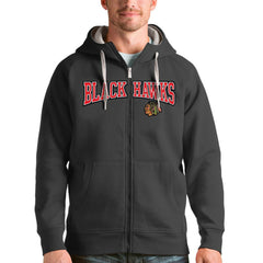 Chicago Blackhawks Antigua Wordmark Victory Full-Zip Hoodie