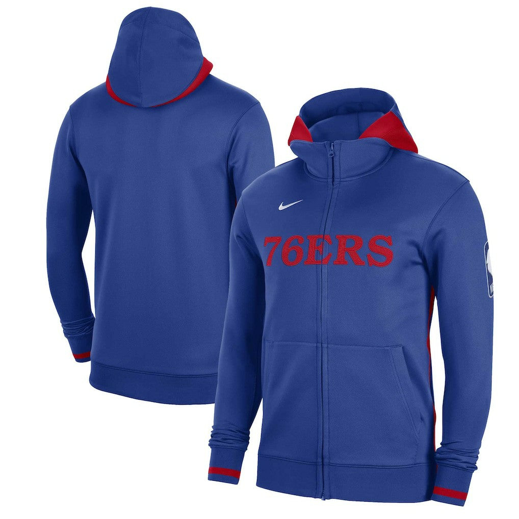 Philadelphia 76ers Authentic Showtime Performance Full-Zip Hoodie - Royal | Nike shop