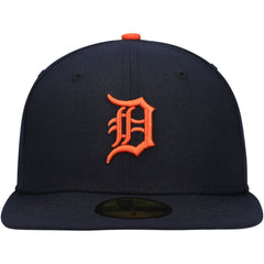 Detroit Tigers Authentic Collection On-Field Road 59FIFTY Fitted Hat - Navy | New Era