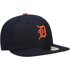 Detroit Tigers Authentic Collection On-Field Road 59FIFTY Fitted Hat - Navy | New Era
