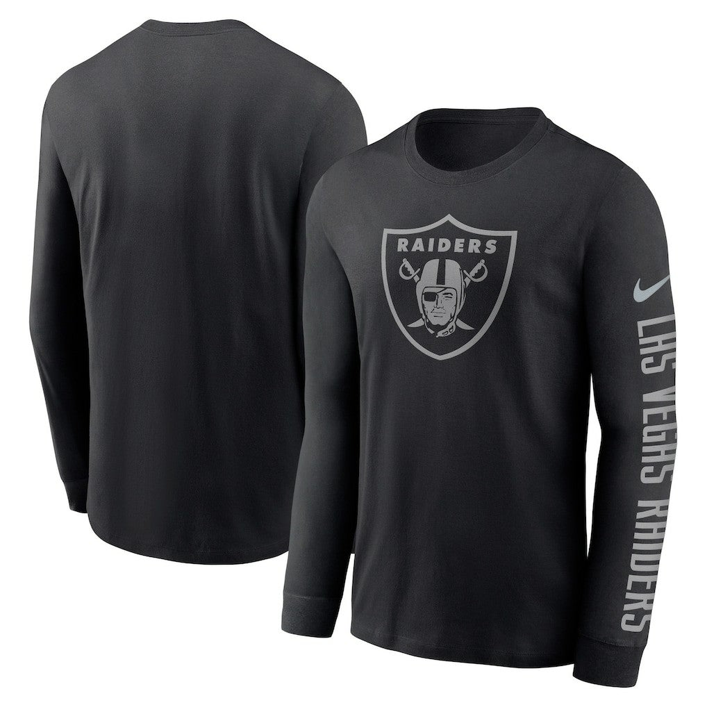 NFL Las Vegas Raiders RFLCTV Name and Logo T-Shirt