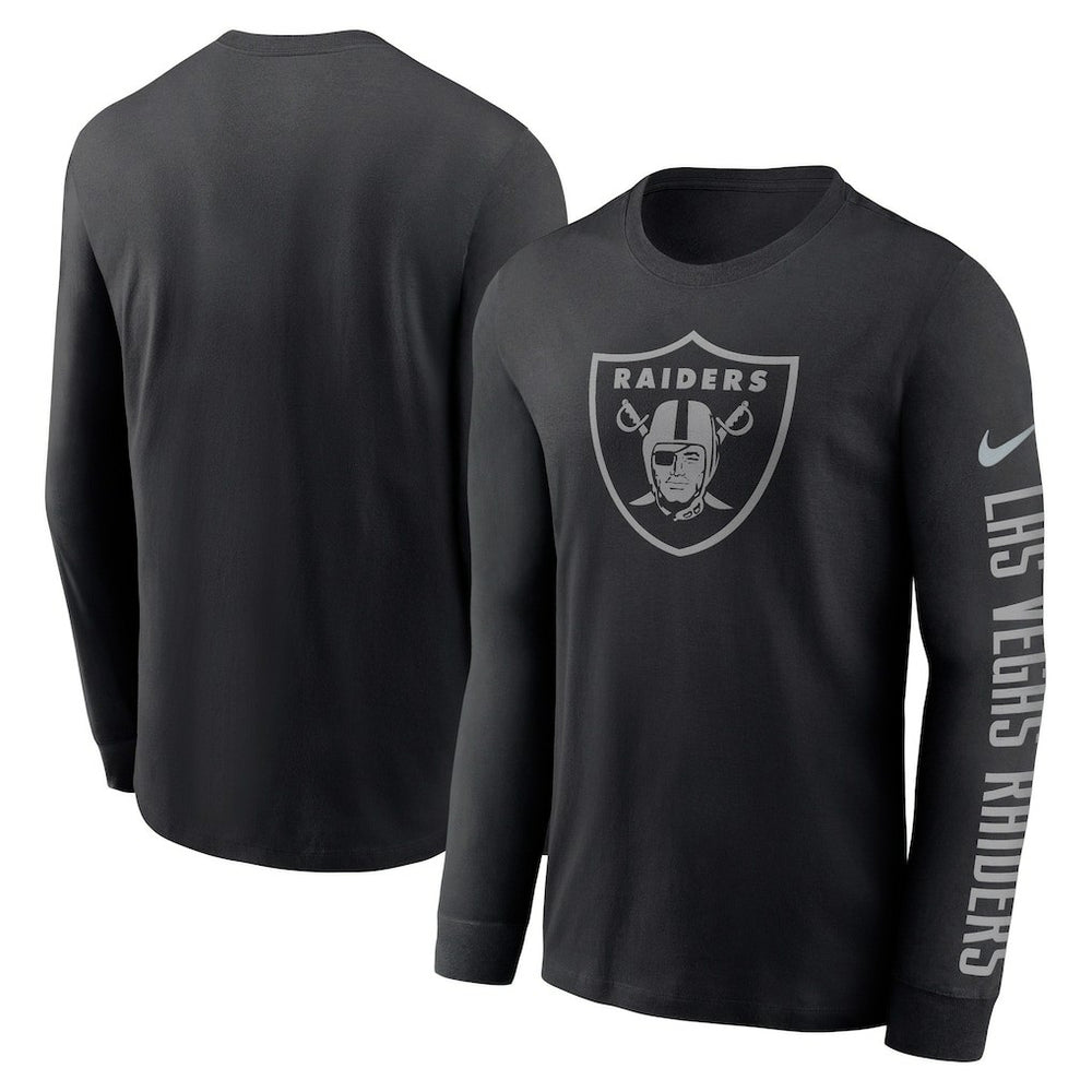 NFL Las Vegas Raiders RFLCTV Name and Logo T-Shirt