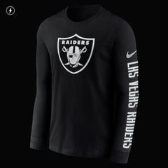 NFL Las Vegas Raiders RFLCTV Name and Logo T-Shirt