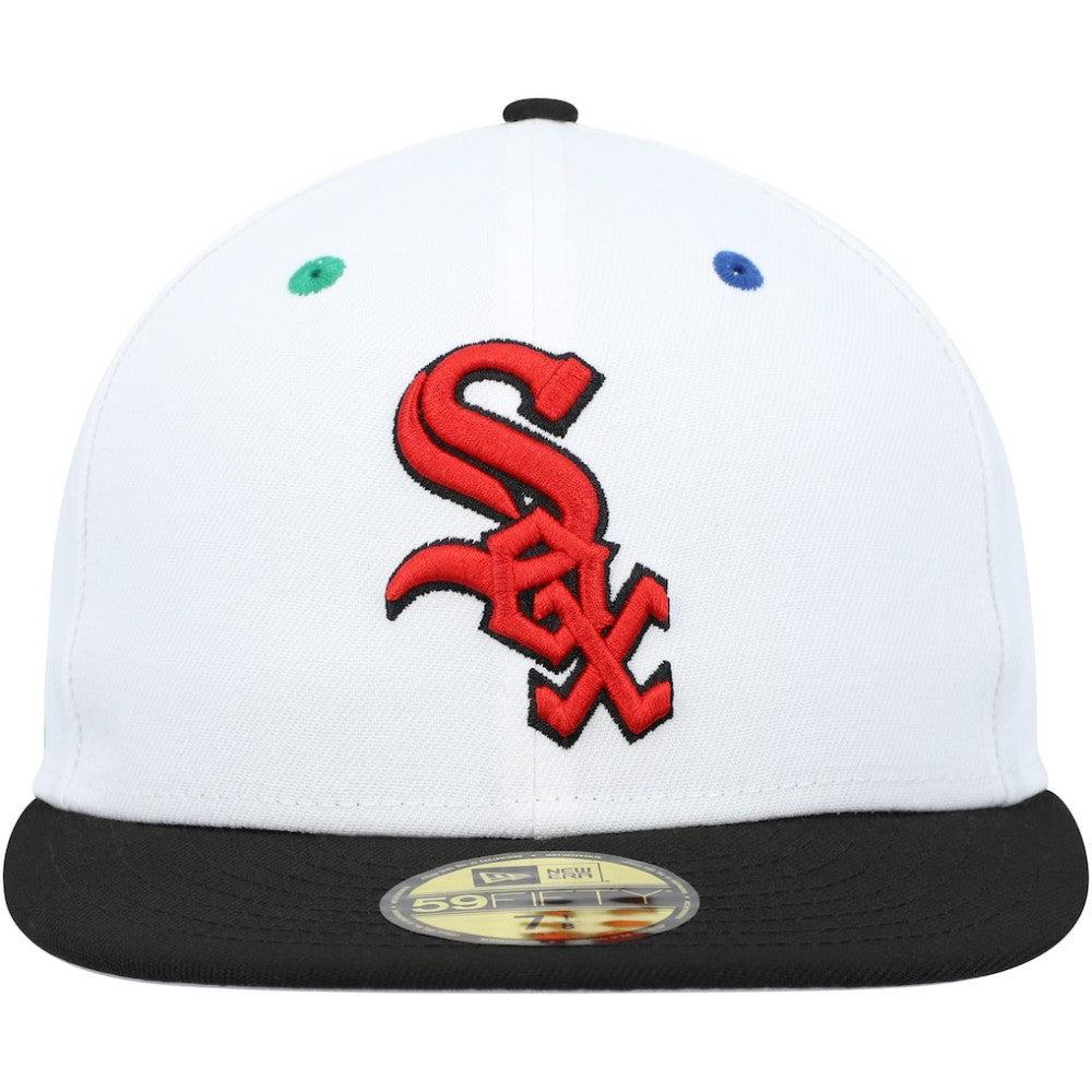 Chicago White Sox 95th Anniversary Primary Eye 59FIFTY Fitted Hat - White/Black | New Era