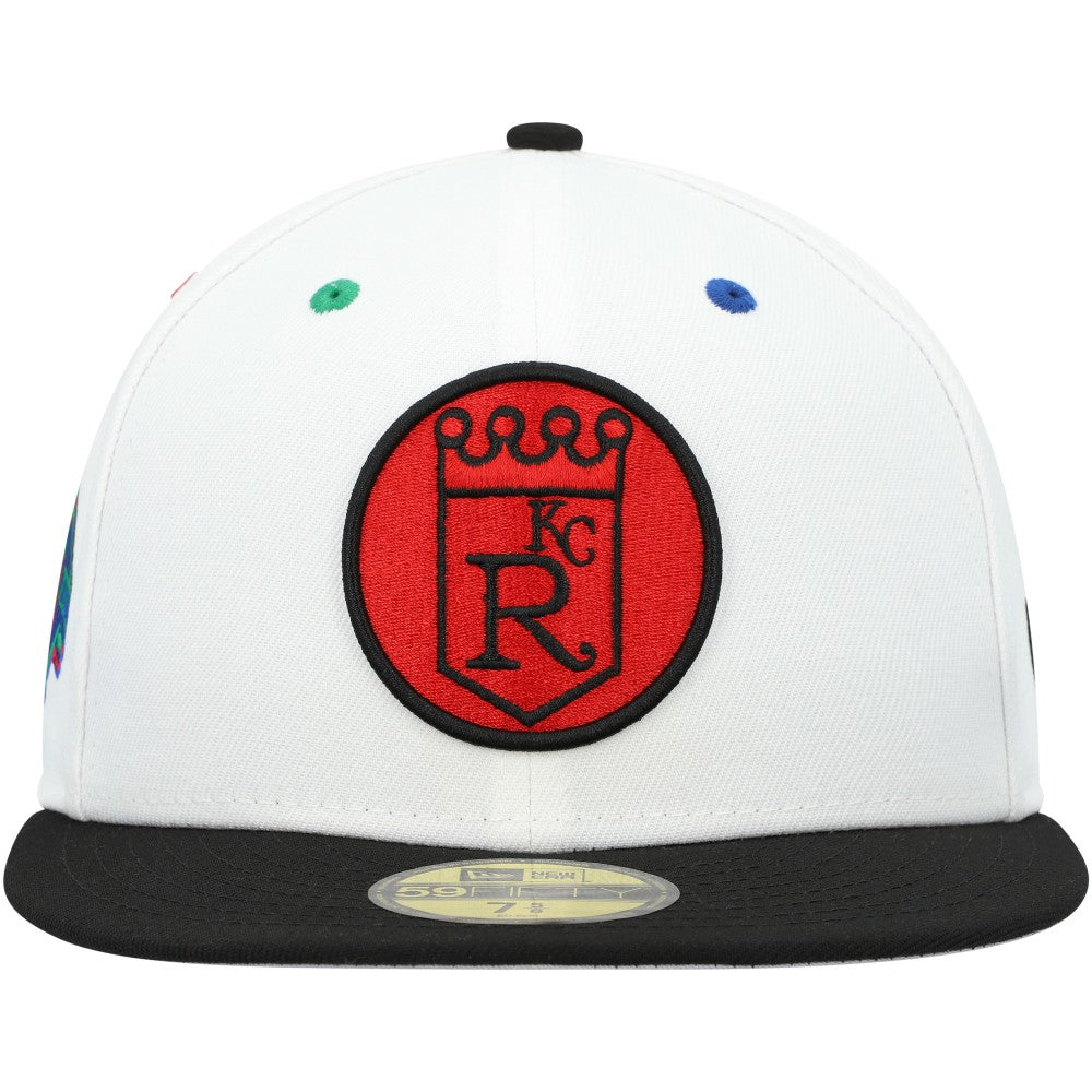 Kansas City Royals  Primary Eye 59FIFTY Fitted Hat - White/Black | New Era