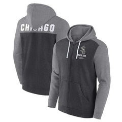 Chicago White Sox Blown Away Full-Zip Hoodie - Heathered Charcoal/Heathered Gray