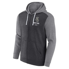 Chicago White Sox Blown Away Full-Zip Hoodie - Heathered Charcoal/Heathered Gray