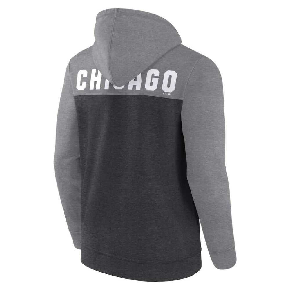Chicago White Sox Blown Away Full-Zip Hoodie - Heathered Charcoal/Heathered Gray