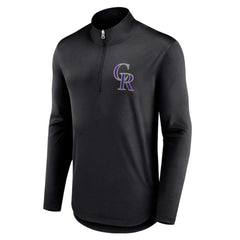 Colorado Rockies Tough Minded Lightweight Quarter-Zip Pullover - Black