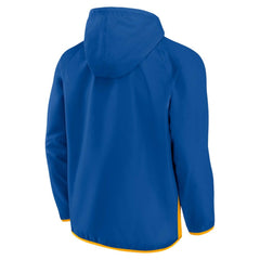 St. Louis Blues Fanatics Backhand Shooter Defender Anorak Raglan Hoodie Quarter-Zip Jacket