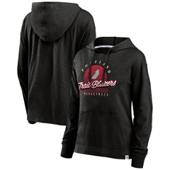 Portland Trail Blazers Women's Full Steam Slub Hoodie T-Shirt - Black | Fanatics cheap
