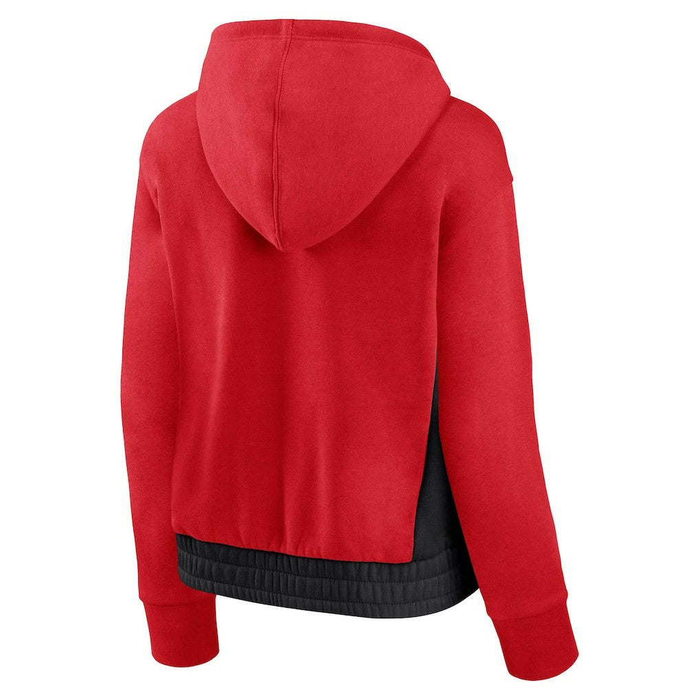 Chicago Bulls Women's Iconic Halftime Colorblock Pullover Hoodie - Red | Fanatics online