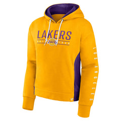Los Angeles Lakers Women's Iconic Halftime Colorblock Pullover Hoodie - Gold | Fanatics outlet