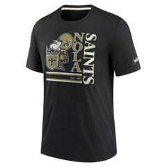 NFL New Orleans Saints Wordmark Logo Tri-Blend T-Shirt