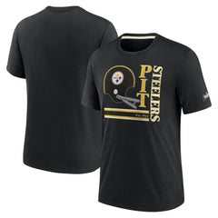 NFL Pittsburgh Steelers Wordmark Logo Tri-Blend T-Shirt