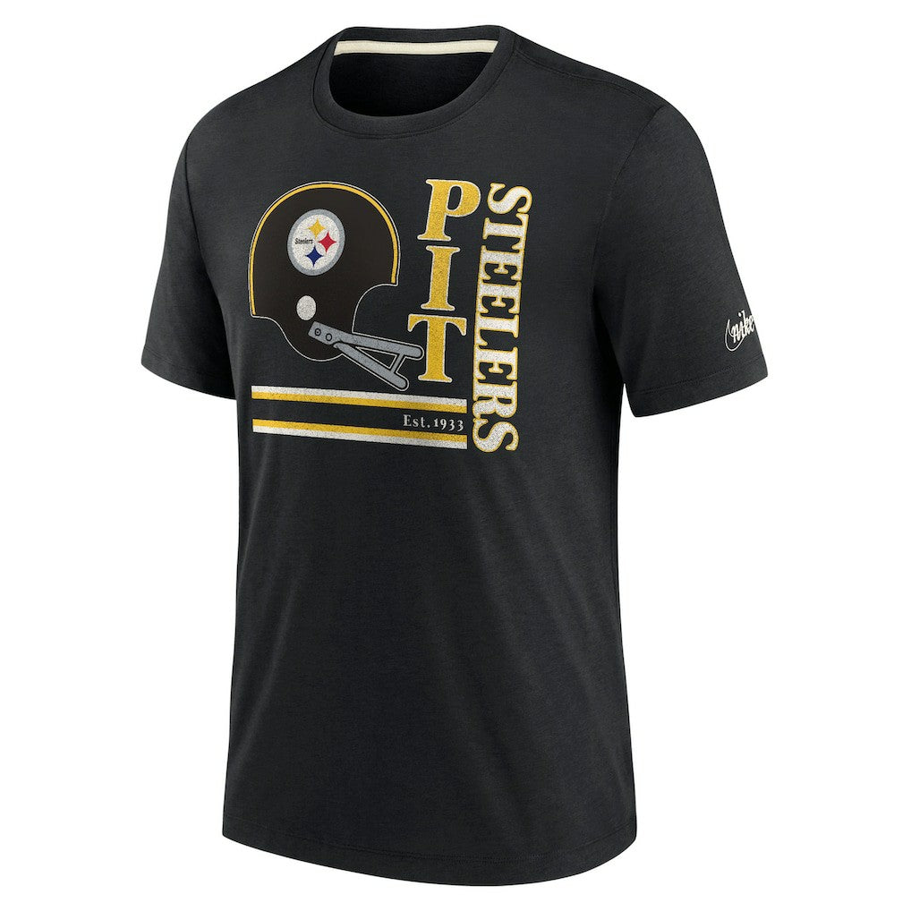 NFL Pittsburgh Steelers Wordmark Logo Tri-Blend T-Shirt