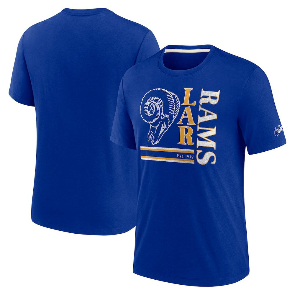 NFL Los Angeles Rams Wordmark Logo Tri-Blend T-Shirt