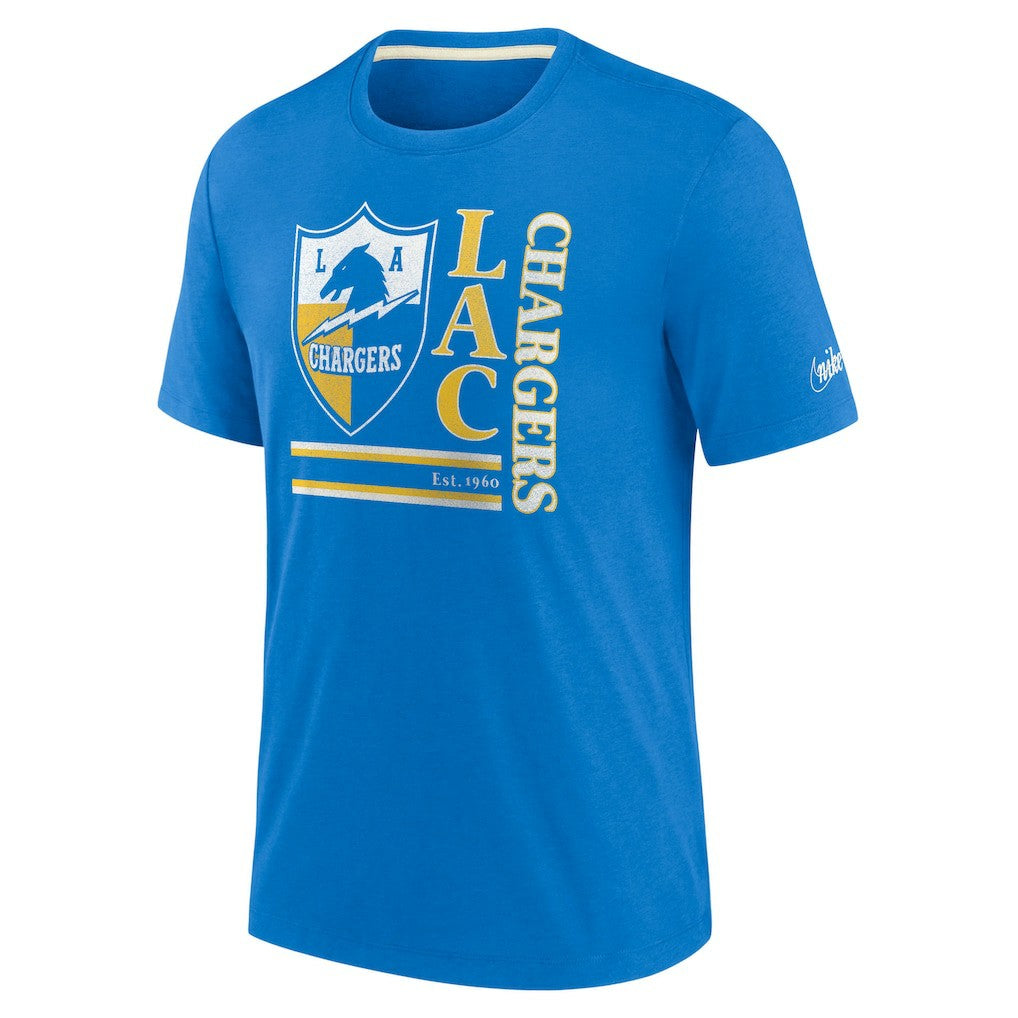 NFL Los Angeles Chargers Wordmark Logo Tri-Blend T-Shirt