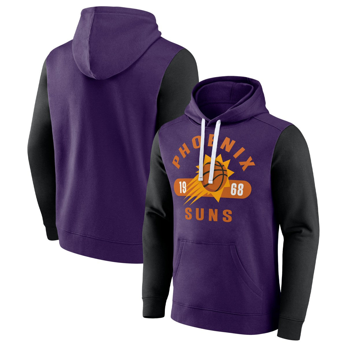 Phoenix Suns Attack Colorblock Pullover Hoodie - Purple/Black | Fanatics shop