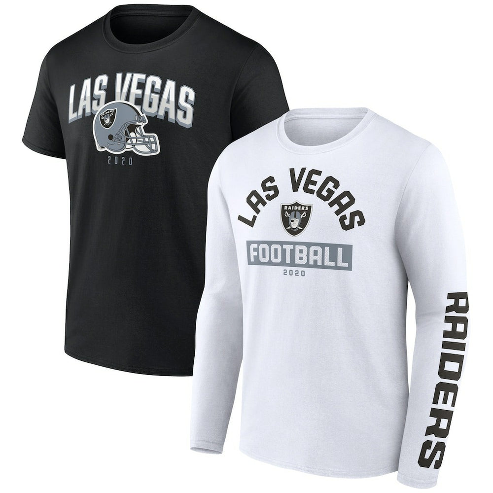 NFL Las Vegas Raiders Long and Short Sleeve Two-Pack T-Shirt