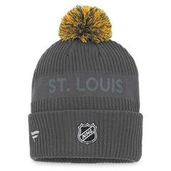 St. Louis Blues Fanatics Authentic Pro Home Ice Cuffed Knit Hat with Pom