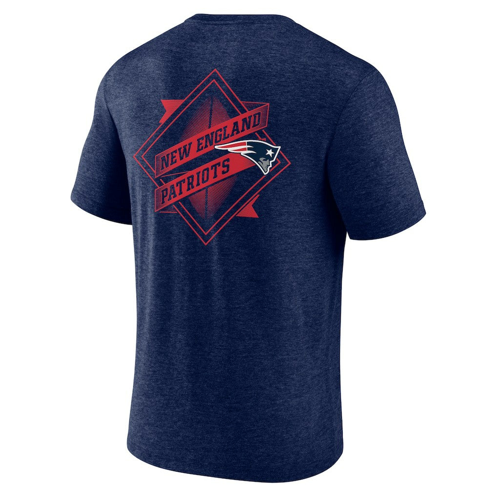 NFL New England Patriots Diamond Scroll Tri-Blend T-Shirt