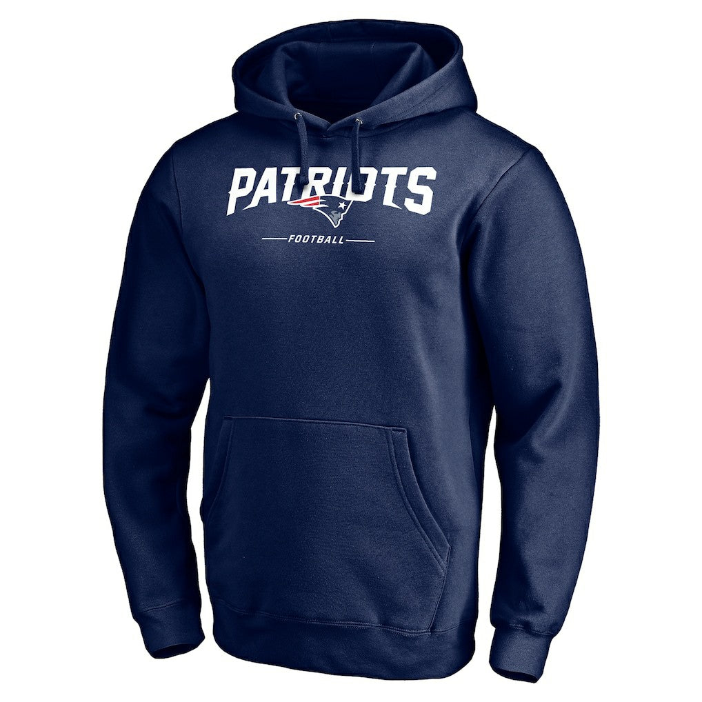 NFL New England Patriots Logo Team Lockup Fitted Pullover Hoodie