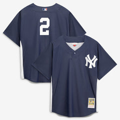 Derek Jeter New York Yankees Authentic Batting Practice Jersey - Navy | Mitchell & Ness