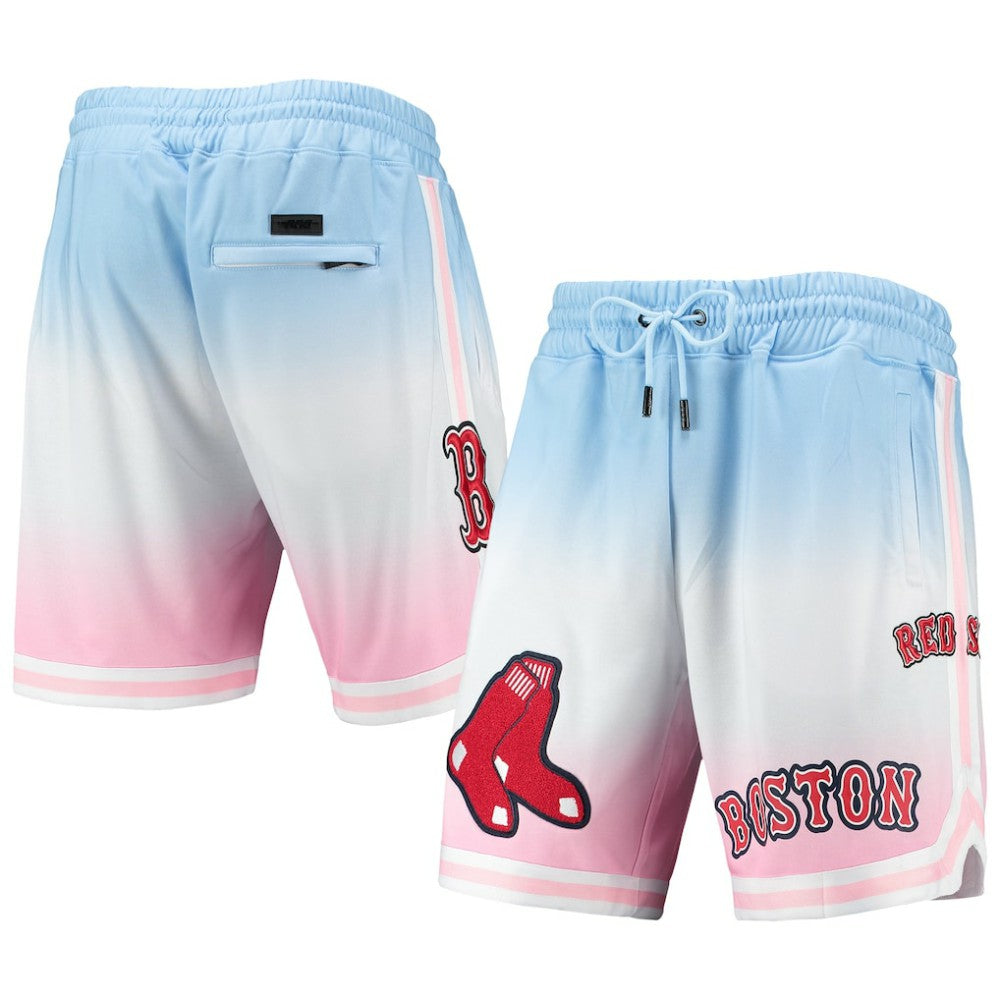 Boston Red Sox Pro Standard Team Logo Pro Ombre Shorts - Blue/Pink