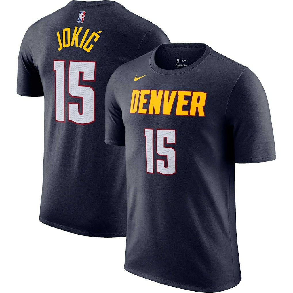 Nikola Jokic Denver Nuggets Icon 2022/23 Name & Number T-Shirt sale - Navy | Nike outlet