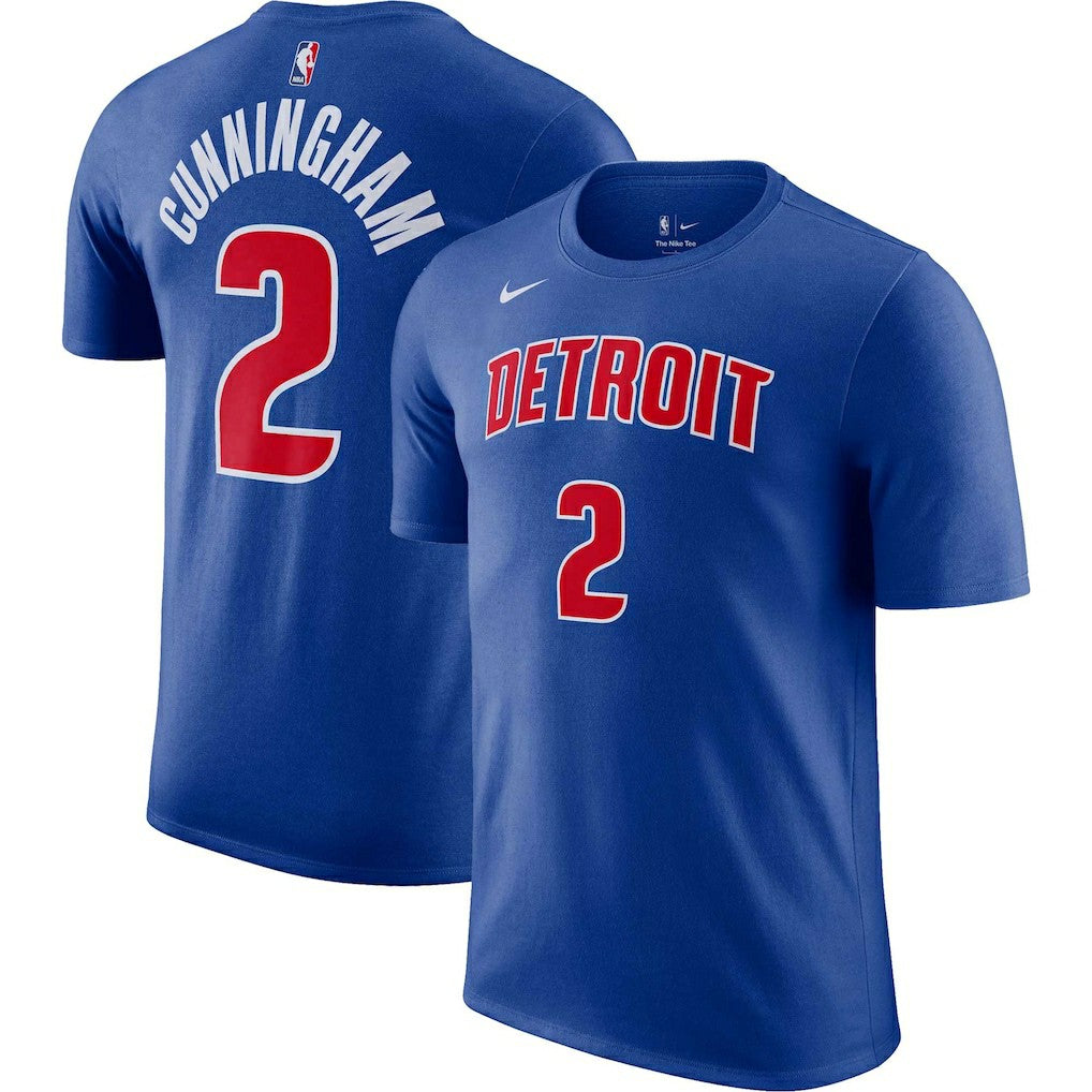 Cade Cunningham Detroit Pistons Icon 2022/23 Name & Number T-Shirt sale - Blue | Nike discount
