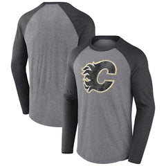 Calgary Flames Fanatics Special Edition Long Sleeve Tri-Blend Raglan T-Shirt