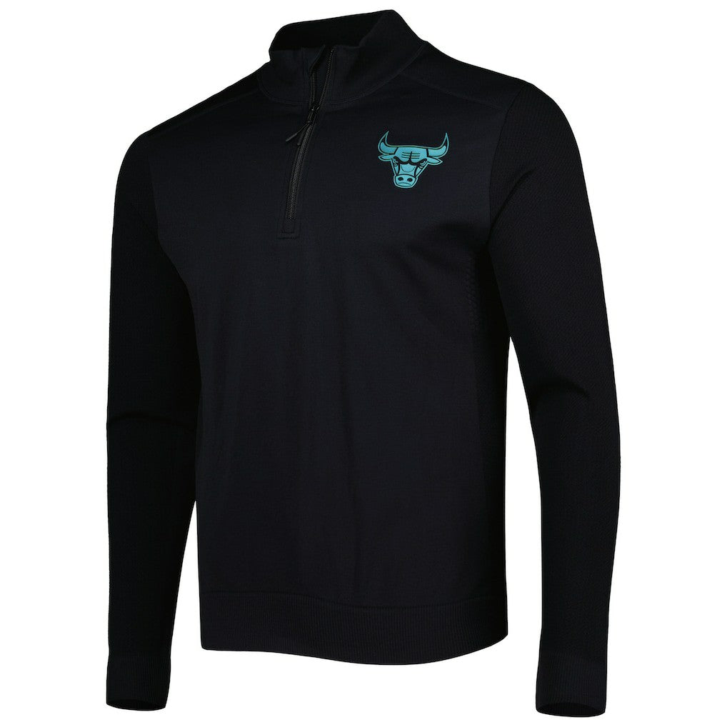Chicago Bulls Levelwear Nano Engineered Knit Fabric Quarter-Zip Jacket - Black on sale