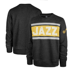 Utah Jazz '47 Tribeca Emerson Pullover Sweatshirt - Heather Black | 47 brand on sale