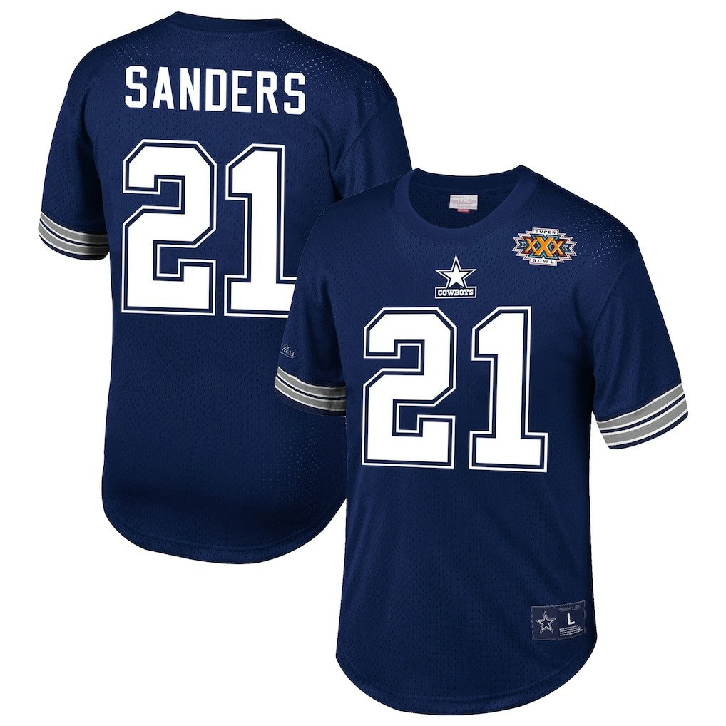 NFL Dallas Cowboys Deion Sanders  Retired Player Name & Number Mesh Top