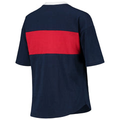 Boston Red Sox Touch Women's Lead Off Notch Neck T-Shirt - Navy/Red
